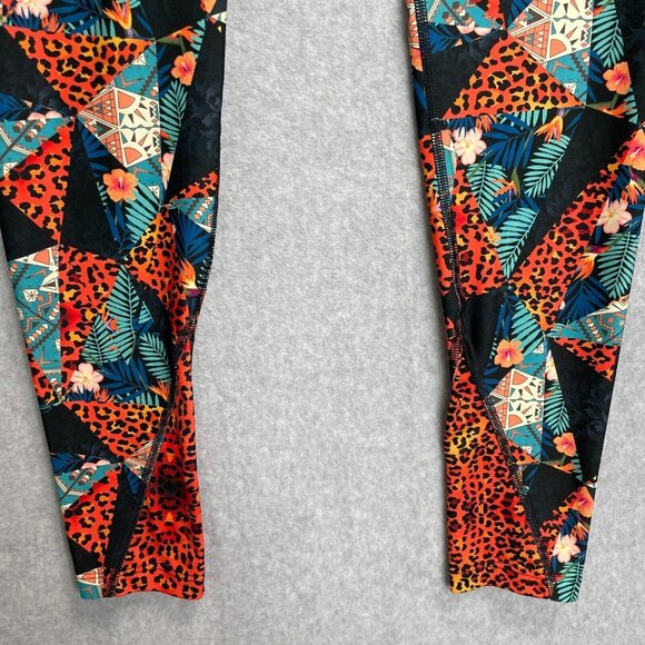 We Are Handsome Leggings Womens Large Tropical Animal Print Cheetah Geometric - Picture 4 of 15